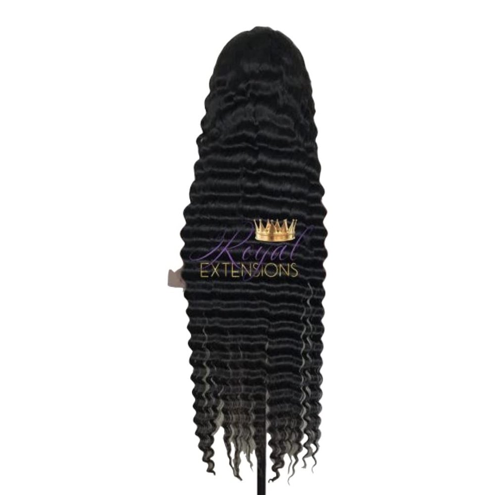 Brazilian Hair HD Lace Frontal Wig, Unprocessed Virgin Human Hair Extensions, Natural Color (Deep Wave, 20)