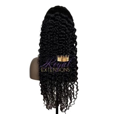 Brazilian Hair HD Lace Frontal Wig, Unprocessed Virgin Human Hair Extensions, Natural Color (Curly, 20)