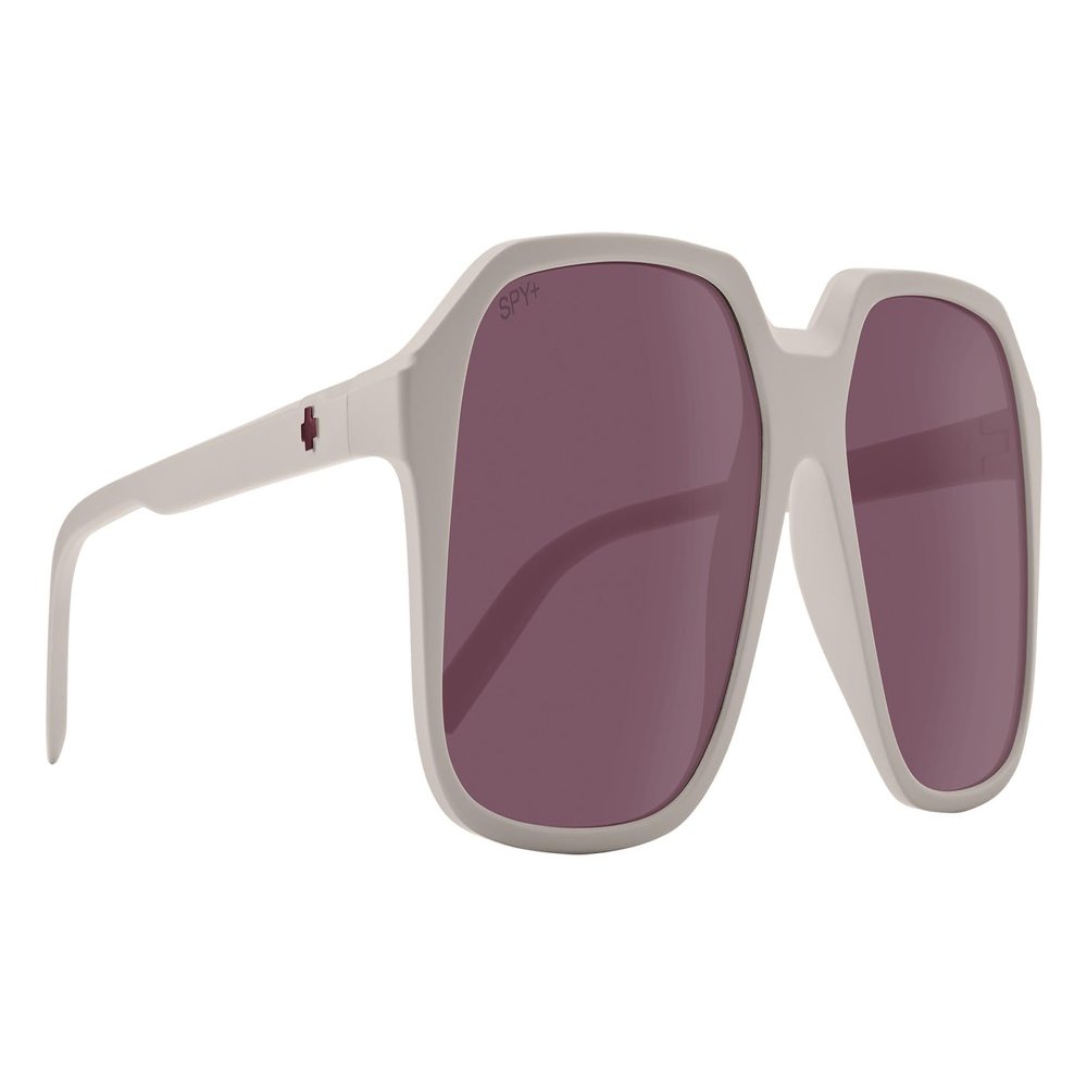 Spy Optic Hot Spot, Rectangular Aviator Sunglasses, Color and Contrast Enhancing Lenses, Matte Misty Gray - Merlot Lenses