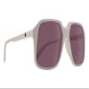 Spy Optic Hot Spot, Rectangular Aviator Sunglasses, Color and Contrast Enhancing Lenses, Matte Misty Gray - Merlot Lenses view 1