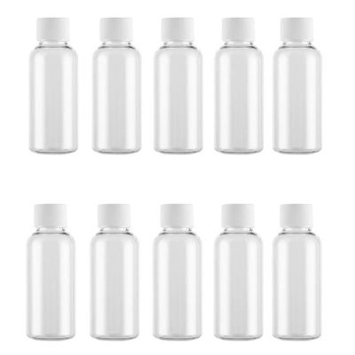 12pcs 30ml 1oz Empty Refillable Clear Plastic Bottles with Screw Caps Travel Cosmetic Container for Lotion Toner Makeup Water