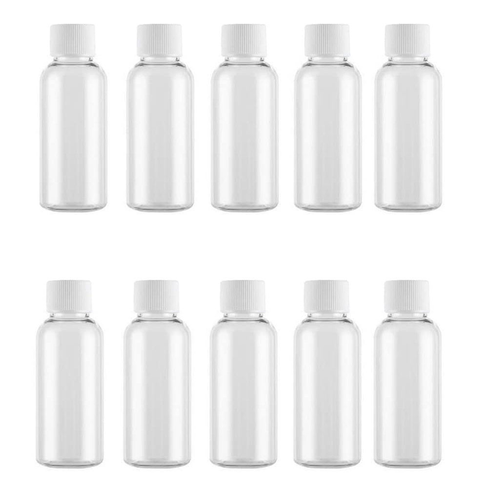 12pcs 30ml 1oz Empty Refillable Clear Plastic Bottles with Screw Caps Travel Cosmetic Container for Lotion Toner Makeup Water