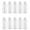 12pcs 30ml 1oz Empty Refillable Clear Plastic Bottles with Screw Caps Travel Cosmetic Container for Lotion Toner Makeup Water view 1