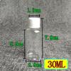 12pcs 30ml 1oz Empty Refillable Clear Plastic Bottles with Screw Caps Travel Cosmetic Container for Lotion Toner Makeup Water view 2
