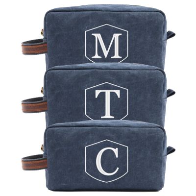 RC ROCKCOW Personalized Toiletry Bags with Name & Title, Custom Dopp Kit, Embroidered Travel Toiletry Bag for Men & Women, 7 Thread Colors, Wedding Gifts for Groomsmen Proposal