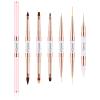 Nail Brushes for Nail Art, Eptbsdu 6PC Nail Art Brushes Double Ended Nail Art Design Dotting Pens, Striping Nail Brushes for Long Lines, Nail Drawing Pen for Salon at Home DIY Manicure view 1