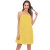 ANUFER Womens Adjustable Bath Towel Wraps with Headband for Gym Shower Spa & Beach Cover Ups Yellow XL view 3