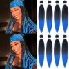 Alrence Pre Stretched Braiding Hair Long Braid 30 Inch 8 Packs Professional Braiding Hair Extensions Synthetic Crochet Twist Braids (30 Inch, 1B/Blue) view 1