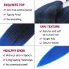 Alrence Pre Stretched Braiding Hair Long Braid 30 Inch 8 Packs Professional Braiding Hair Extensions Synthetic Crochet Twist Braids (30 Inch, 1B/Blue) view 3