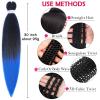 Alrence Pre Stretched Braiding Hair Long Braid 30 Inch 8 Packs Professional Braiding Hair Extensions Synthetic Crochet Twist Braids (30 Inch, 1B/Blue) view 4