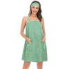 ANUFER Womens Adjustable Bath Towel Wraps with Headband for Gym Shower Spa & Beach Cover Ups Green M view 1