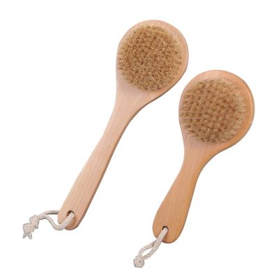 Beaupretty Bathroom Cleaner Brush Long Handle Shower Brush Exfoliating Back Scrubber Spa Bath Tool