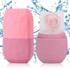 2 Pack Ice Roller for Face and Eye, Ice Face Roller Facial Beauty Ice Roller Skin Care Tools, Ice Facial Roller Gua Sha Face Massage, Silicone Ice Mould for Face Beauty Remove Fine Lines (Pink) view 2