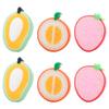 6pcs Fruit Body Wash Baby Shower Sponge Infant Bath Sponge Fruit Shaped Bath Sponge Baby Washing Sponge Baby Bath Sponge Fruit-Shaped Bath Sponge Cartoon Bath Towel view 1