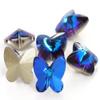 ChangJin 25PCS Point Back Crystals K9 Rhinestone Butterfly Fancy Stones for Nail Art (9x10mm 25PCS, Blue) view 1