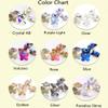 ChangJin 25PCS Point Back Crystals K9 Rhinestone Butterfly Fancy Stones for Nail Art (9x10mm 25PCS, Blue) view 2