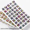 ChangJin 25PCS Point Back Crystals K9 Rhinestone Butterfly Fancy Stones for Nail Art (9x10mm 25PCS, Blue) view 4