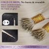 LaaVoo Nano Ring Hair Extensions Platinum Blonde Nano Bead Hair Extensions Human Hair Blonde 18IN 50s 50g view 3