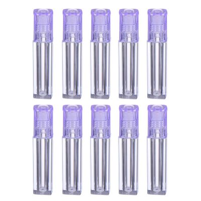 KALLORY 10pcs Refillable Roller Bottles for Lip Gloss Containers Caps for Essential Oils Perfumes and Daily Use Portable and Easy to Clean