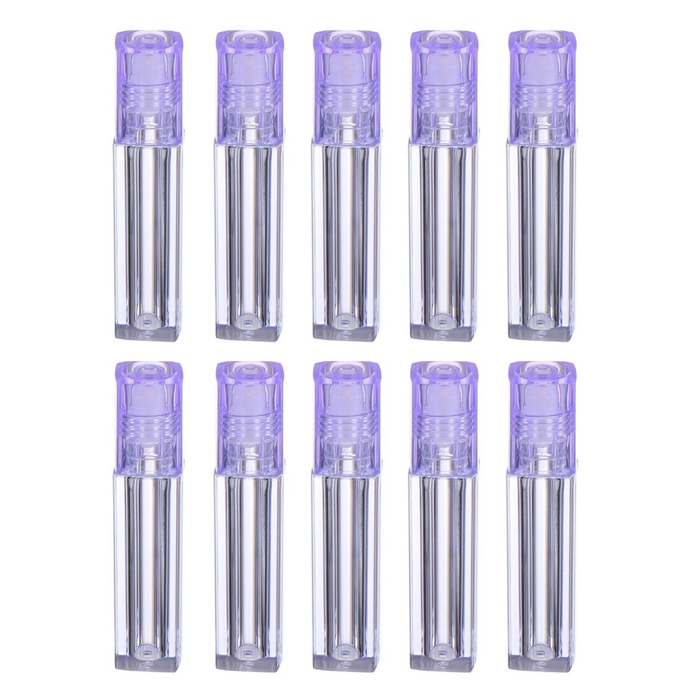 KALLORY 10pcs Refillable Roller Bottles for Lip Gloss Containers Caps for Essential Oils Perfumes and Daily Use Portable and Easy to Clean