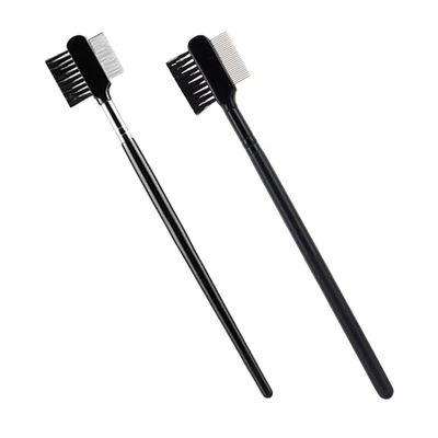 FOMIYES Multifunctional Beauty Brush and Comb 2pcs Eyebrow Brush Eyelash Comb Practical Tool for Daily Use