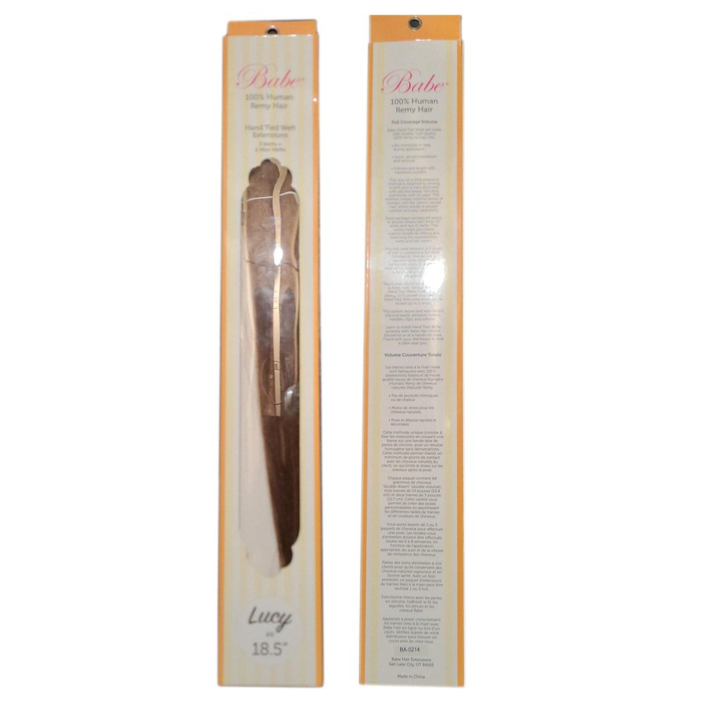 Babe Hand Tied Extensions 18.5 Inch Lucy #8 Human Remy Hair 3 Wefts + 2 Mini