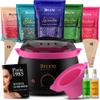 DELEXI Premium Waxing Kit for Women & Men  Painless Hard Wax Beads for Coarse Hair, Smart-Heat Wax Warmer (No Burns), 41-Piece Set for Brazilian, Bikini & Face  Resultados de Saln en Casa view 1