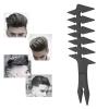 Hair Comb, 20x8x0.5cm ABS Double Sided Wide Tooth Oil Head Men's Styling Comb, for Men's Hair Grooming, Head(Black) view 3