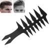 Hair Comb, 20x8x0.5cm ABS Double Sided Wide Tooth Oil Head Men's Styling Comb, for Men's Hair Grooming, Head(Black) view 4