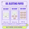 [600 Counts Refills Only] Green Tea Natural Oil Blotting Sheets for Face with Mirror Case and Refills view 2