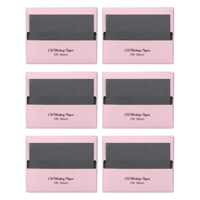 [600 Counts Refills Only] Natural Bamboo Charcoal Oil Blotting Sheets for Face with Mirror Case and Refills