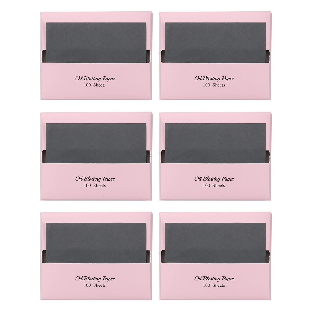 [600 Counts Refills Only] Natural Bamboo Charcoal Oil Blotting Sheets for Face with Mirror Case and Refills