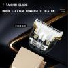 Professional Hair Clippers for Men, Professional Electric Hair Clipper Rechargeable Hair Trimmer Hair Cutting Machine Adjustable 0.8-2mm Titanium Alloy Cutter Head view 2