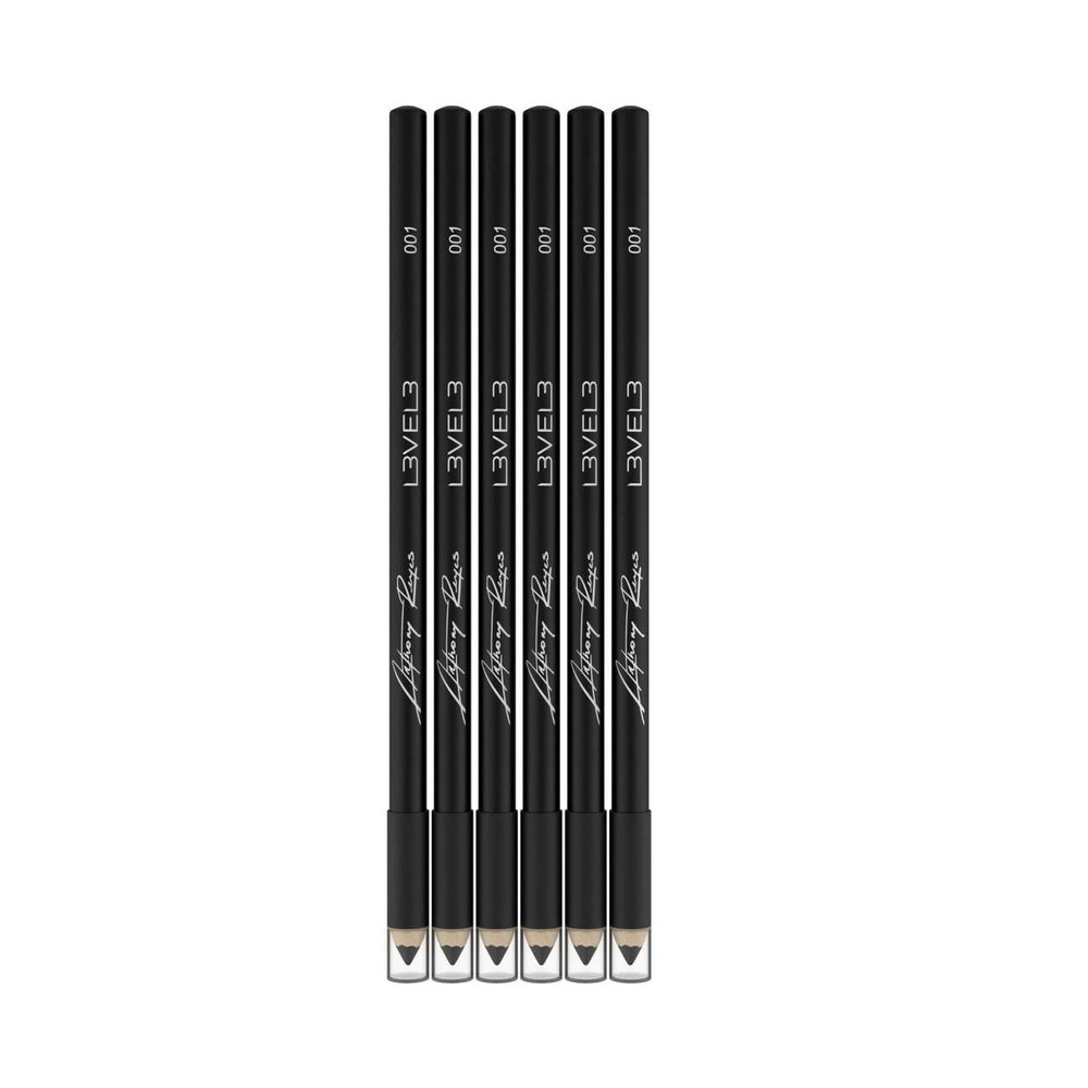 Level 3 Black Liner Pencils - Hair Tattoo and Design Pen - Beard Guide and Razor Trace Pencil