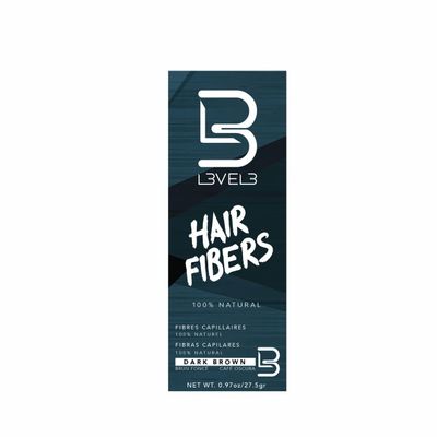 L3 Hair Fibers - Cover Bald Spot or Thinning Hair - Natural Looking Finish - Instant Grey Coverage and Thicker Hair (Brown)