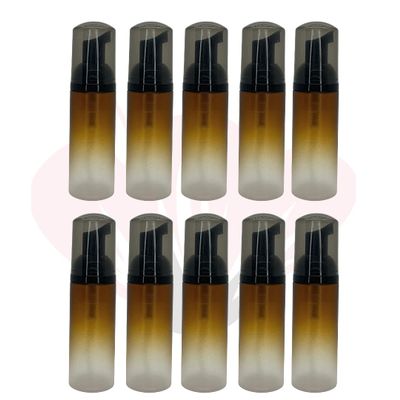 (10 Pieces) 60ml Foaming Pump Bottles Plastic Dispenser | Lash Shampoo, Soap (Ombre Amber)