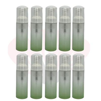 (10 Pieces) 60ml Foaming Pump Bottles Plastic Dispenser | Lash Shampoo, Soap (Ombre Green)