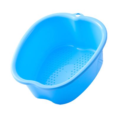 AMOBON Foot Soaking Bath Basin: Plastic Spa Tub With Massage Dots - Roomy Bucket for Water Spa and Massage (Blue)