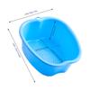 AMOBON Foot Soaking Bath Basin: Plastic Spa Tub With Massage Dots - Roomy Bucket for Water Spa and Massage (Blue) view 2