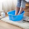 AMOBON Foot Soaking Bath Basin: Plastic Spa Tub With Massage Dots - Roomy Bucket for Water Spa and Massage (Blue) view 3
