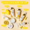 Lemon Scent Bath Spa Gift Box Set for Women - Shower Gel, Bubble Bath, Body Cream, Soap, Salt, Essential Oil view 2