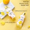 Lemon Scent Bath Spa Gift Box Set for Women - Shower Gel, Bubble Bath, Body Cream, Soap, Salt, Essential Oil view 3