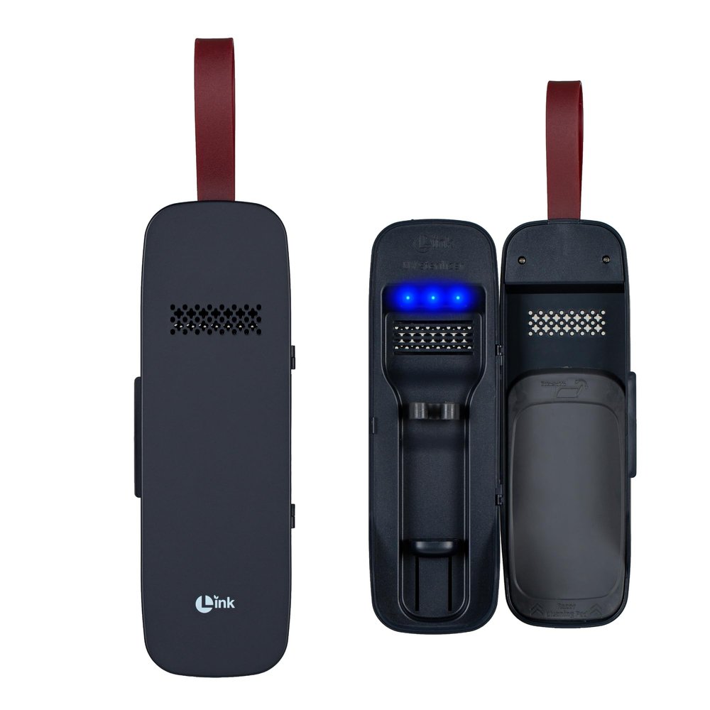 LINK Portable Razor Case UV-C LED Technology & Cleaning Pad L-S101 / Carrying Case Protector / USB Charging Way / Auto Self-Care System