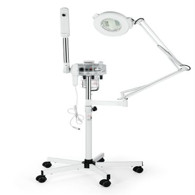 Funnylife 3 in 1 Facial Steamer, 5X Magnifying Facial Steamer Lamp and High Frequency Machine Salon Spa Beauty Equipment White