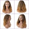 18.5" Braided Wig Swiss Lace Front Box Braids Wig For Black Women Twist Cornrow With Natural Baby Hair Lightweight Heat Friendly Curly Wavy Ends Synthetic Hair Wigs (1B/27T# Black Mix Blonde) view 3