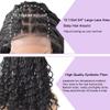 18.5" Braided Wig Swiss Lace Front Box Braids Wig For Black Women Twist Cornrow With Natural Baby Hair Glue less Lightweight Heat Friendly Curly Wavy Ends Synthetic Hair Wigs (1B# Black) view 3