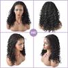 18.5" Braided Wig Swiss Lace Front Box Braids Wig For Black Women Twist Cornrow With Natural Baby Hair Glue less Lightweight Heat Friendly Curly Wavy Ends Synthetic Hair Wigs (1B# Black) view 4