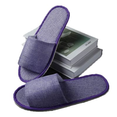 10 Pairs Spa Slippers for Women Multipack, Open Toe Slippers Spa Hotel Guest Slippers for Girls Women (Color : Purple, Size : 28.5cm/11.2inches)