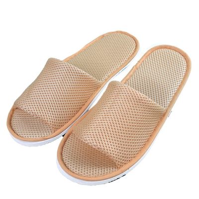 Spa Slippers for Women10 Pairs of Disposable Slippers Hospitality Slippers Thickened Travel Home with Open Toe Hotel Guest (Color : Beige, Size : 29cm .4inches)