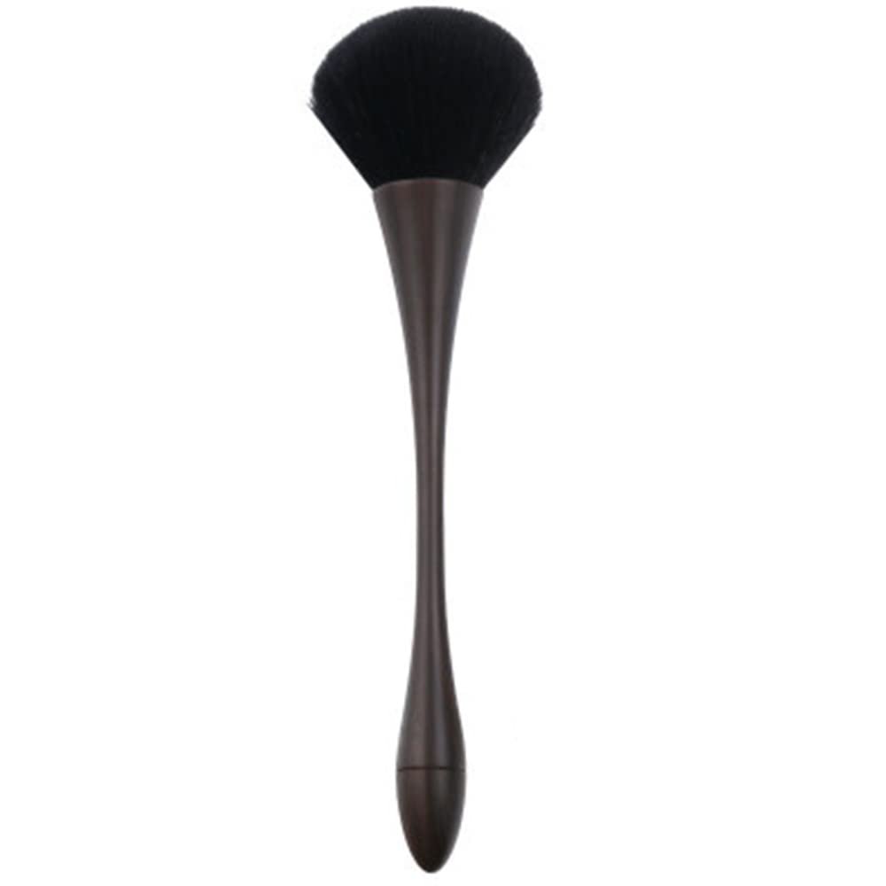 1PCS Goblet Wood Grain Small Waist Makeup Brush Loose Powder Brush Blush Multi-Function Bamboo Pattern Soft Elastic Beauty Tool Single Nail Powder Brush Wood Grain Brush (Coffee wood grain)